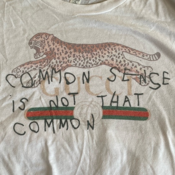 GG Designer inspired graphic tee - common sense isn't that common. gg sz xl - Picture 1 of 2